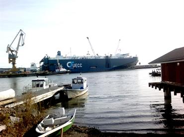 Oil tanker at Finnish coast